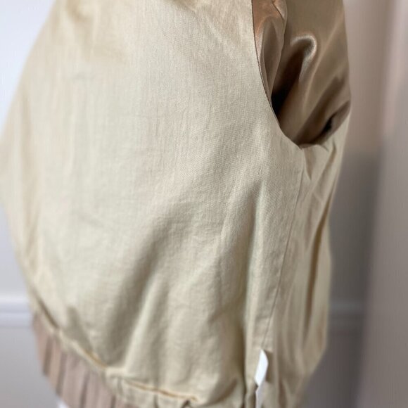 Tristan Suede Leather Perforated Bomber Moto Jacket Medium - Picture 9 of 11